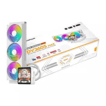 DarkFlash DV360S MAX biela 360mm ARGB AIO kvapalinový CPU chladič