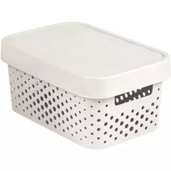 CURVER Infinity Recycled 4,5L úložná krabica s vekom, biela