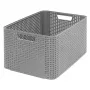 CURVER Style L úložná krabica 43,6 x 32,6 x 23 cm svetlosivá ratanový efekt 33L