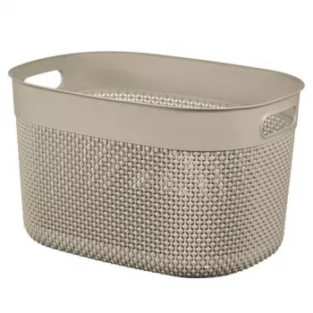 CURVER Filo L úložný koš 18L 38x28x22cm béžová pletený vzhľad