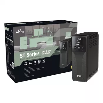 FSP ST 1500 Tower Line-Interactive UPS 1500VA 900W s 8x IEC C13 zásuvkami, USB a RS-232, RJ45 prepäťová ochrana
