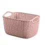 Curver Knit S obdĺžnikový úložný kôš 8L ružový