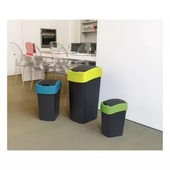 Curver Flip Bin 45L odpadkový kôš čierno-modrý