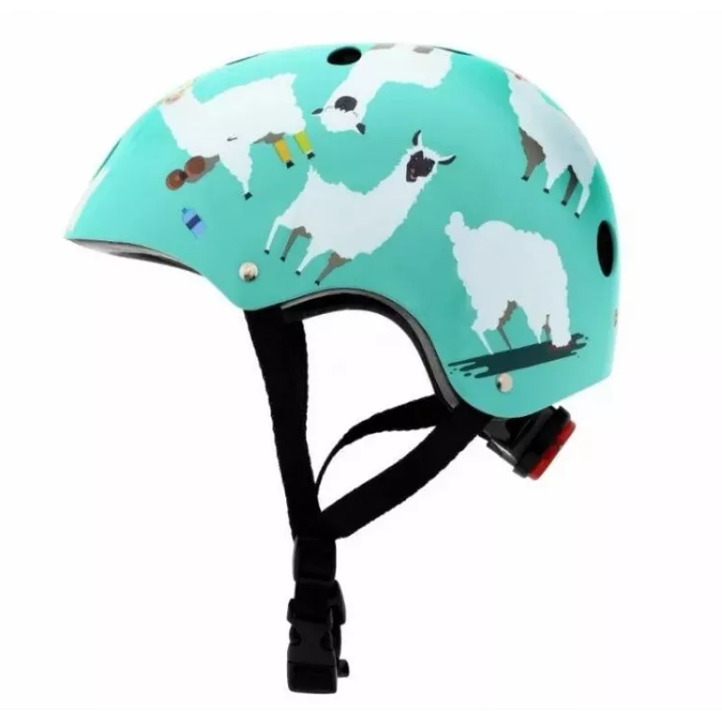 Hornit Llama detská cyklistická prilba, Medium 53-58 cm, biela/multi, LED svetlo LLM921