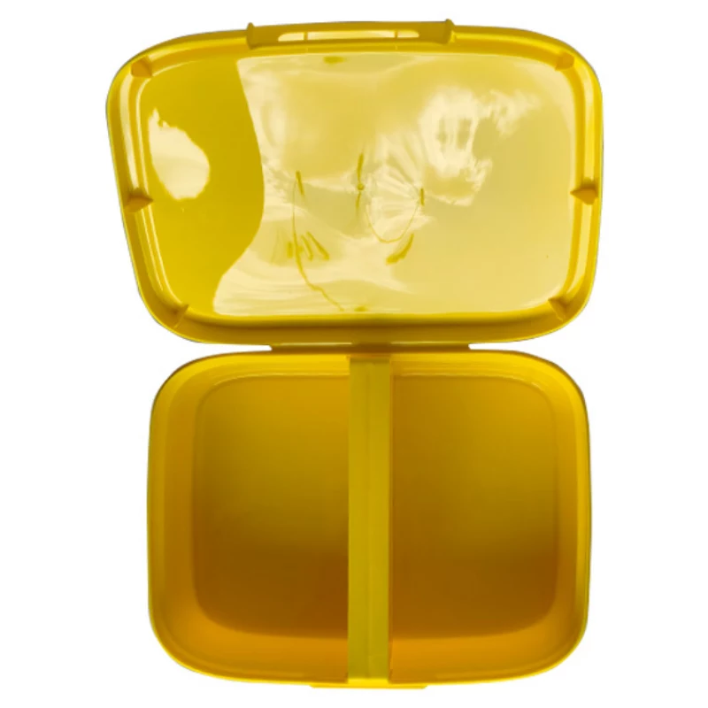 CURVER Snap Box obdĺžniková úložná box na potraviny s priehradkou 1,8L žltý Kawaii