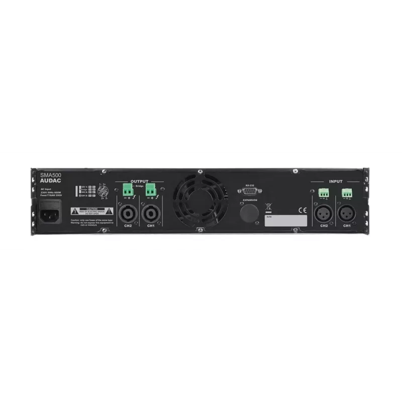 AUDAC SMA500 2.0-kanálový audio zosilňovač, čierny