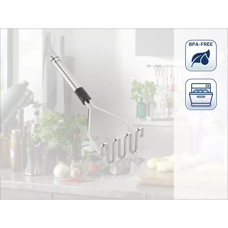 LEIFHEIT ProLine drvič na zemiaky 103032 – nerez 18/10, ergonomická čierna rukoväť, umývateľný v umývačke, 285 mm