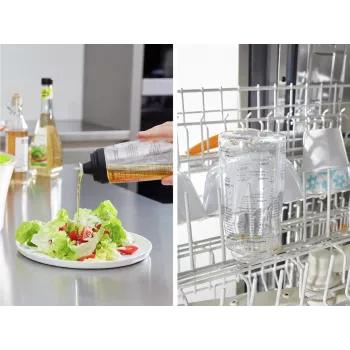LEIFHEIT šejker na šalátový dresing 300 ml, transparentný/zelený