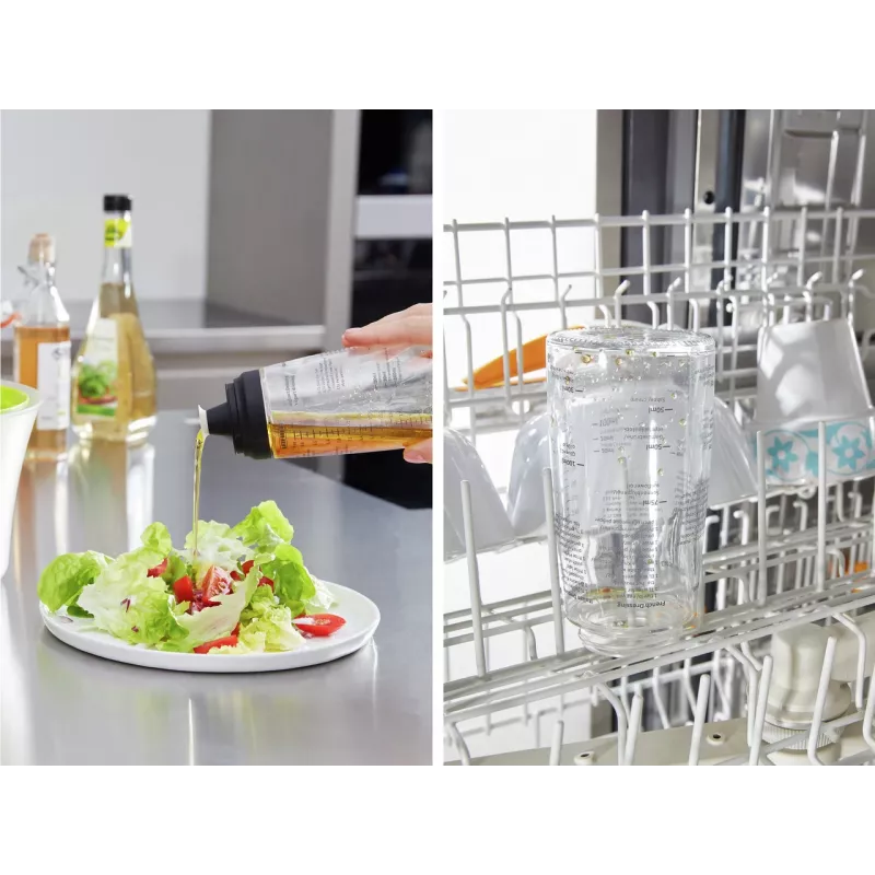 LEIFHEIT šejker na šalátový dresing 300 ml, transparentný/zelený