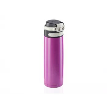 LEIFHEIT Thermos Flip 600 ml fialová vákuovo izolovaná nerezová fľaša