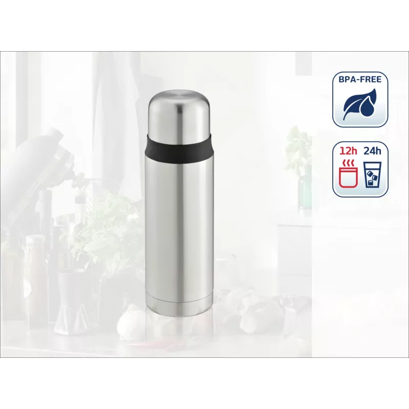 LEIFHEIT Thermos Coco 0,5L nerezová vákuová izolačná fľaša, strieborná