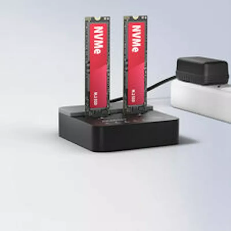 AXAGON ADSA-M2C22L dock pre dve M.2 NVMe SSD, USB-C 20Gbps, funkcia klonovania