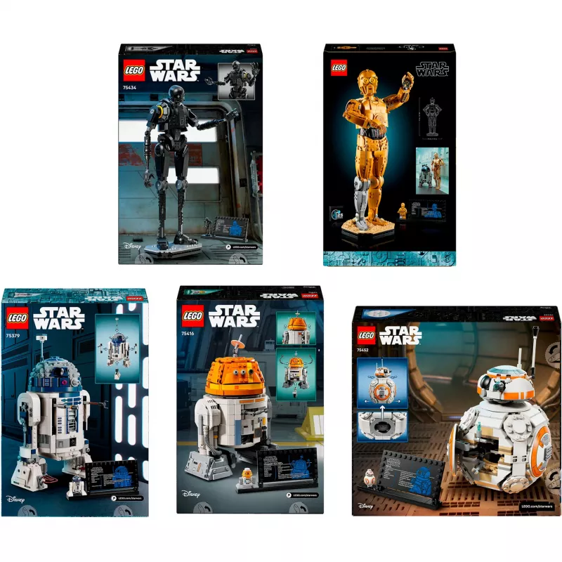 LEGO Star Wars Droid Bundle (BB-8, R2-D2, BB-9E) robotickí droidi ovládaní aplikáciou