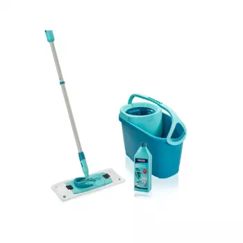 LEIFHEIT sada na čistenie podlahy Clean Twist M Ergo s Power Cleaner 1L, spin-mop systém, zelená/biela