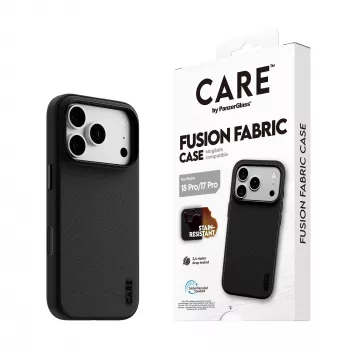 CARE by PanzerGlass Fusion Fabric puzdro čierne s MagSafe pre iPhone 17 Pro