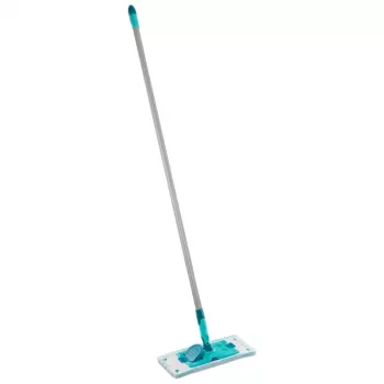 LEIFHEIT POWER CLEAN M Micro Duo plochý mop s teleskopickou rukoväťou, 33cm, zelená/biela/sivá