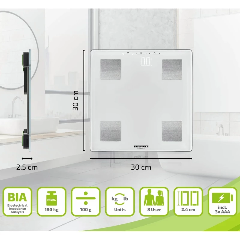 SOEHNLE Shape Sense Connect Lite osobnostná váha s Bluetooth a aplikáciou
