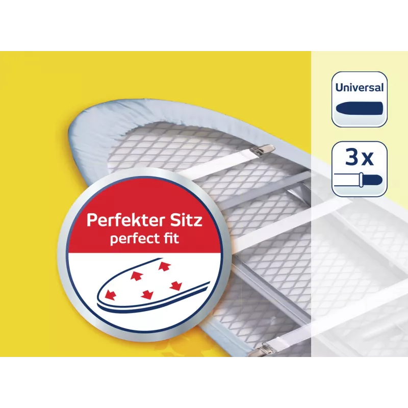 LEIFHEIT upevnenia poťahu nažehlovacej dosky (sada 4 ks, biela, elastické pásy so sponami)
