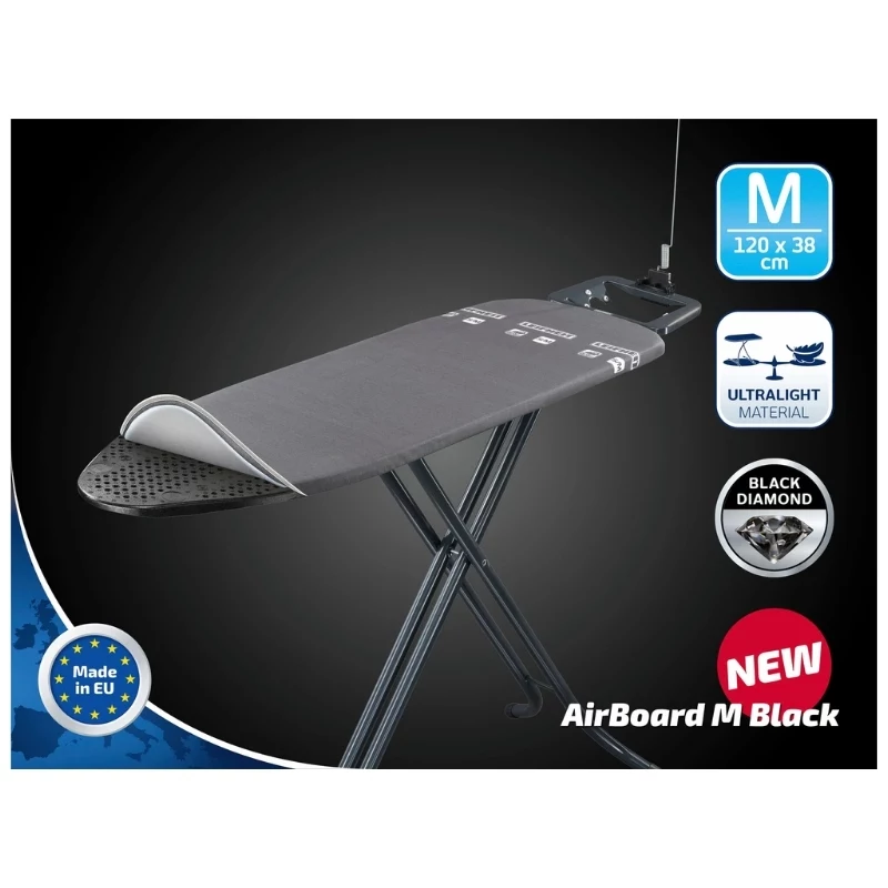 LEIFHEIT Air Board M žehliaca doska, Thermo-Reflect, čierna, 120 x 38 cm