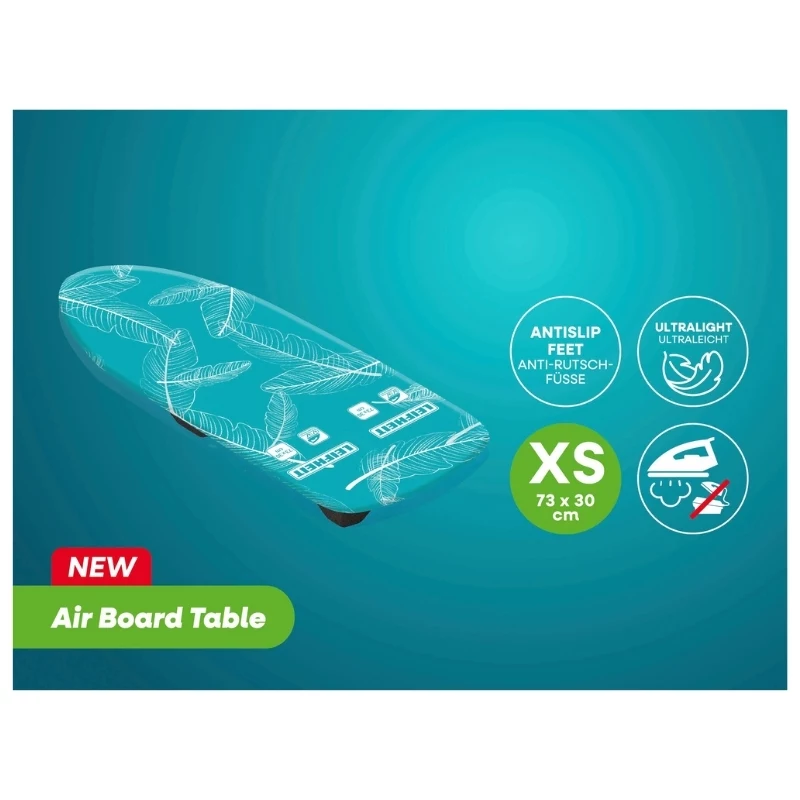 LEIFHEIT Air Board Table Compact žehliaca doska 70x30 cm, Thermo-Reflect, skladacia, modro-biela