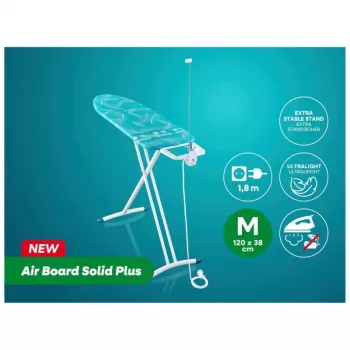 LEIFHEIT Air Board M Solid Plus žehliaca doska 120x38cm s poťahom Thermo-Reflect