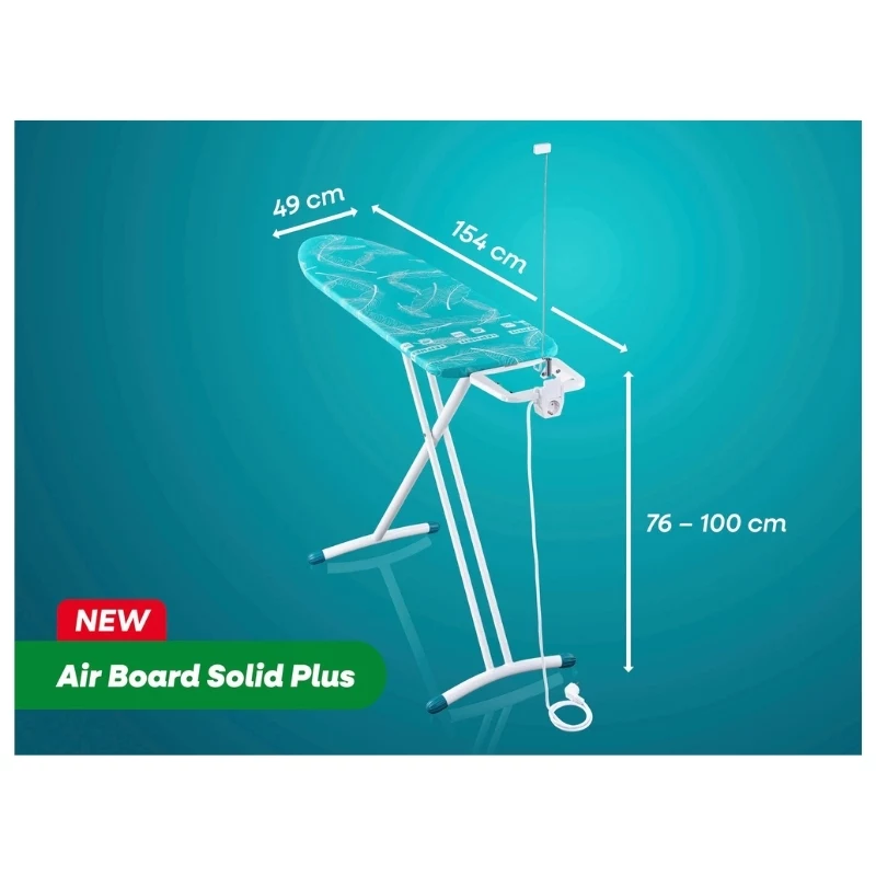LEIFHEIT Air Board M Solid Plus žehliaca doska 120x38cm s poťahom Thermo-Reflect