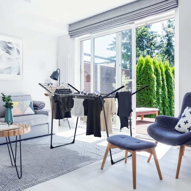 LEIFHEIT Pegasus 180 Solid Black krídlový sušiak, 18 m dĺžka sušenia, skladací, nehrdzavejúci, interiér/exteriér