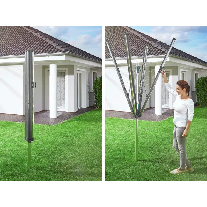 LEIFHEIT Linomatic 500 Plus rotačný sušiak 50m strieborno-zelený