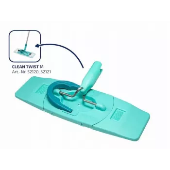 LEIFHEIT Clean Twist M Ergo Set – systém plochého mopu s odstreďovačom, teleskopická tyč, mikrovláknová hlava, 20 l vedro