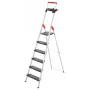Hailo L100 TopLine 8050-607 hliníkový domáci rebrík, 6 stupňov, s multifunkčnou policou