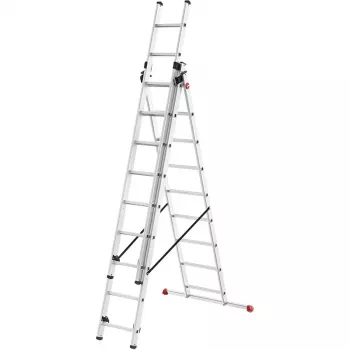 HAILO ProfiStep Combi rebrík hliníkový 3x9 priečok