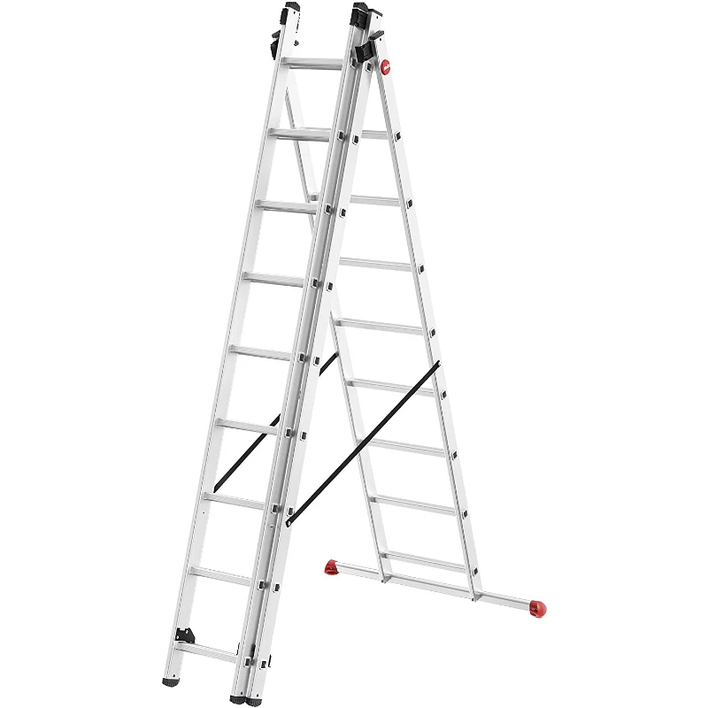 HAILO ProfiStep Combi rebrík hliníkový 3x9 priečok