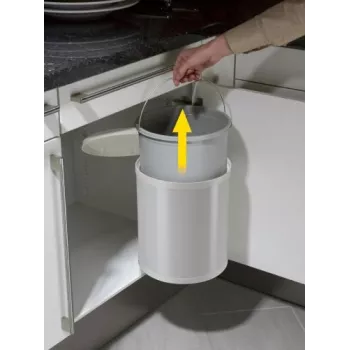 HAILO vstavaný odpadkový kôš Compact-Box M 15L biely