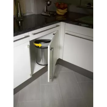 HAILO Compact-Box M 15L nerezový odpadkový kôš s pedálom a soft-close vekom