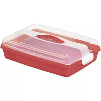 CURVER transportná krabica na koláč obdĺžniková 45x29,5x11,1 cm červená
