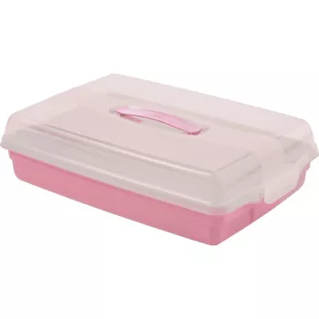 CURVER transportná krabica na koláč obdĺžniková 45x29,5x11,1 cm ružová