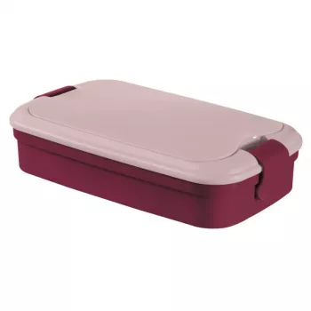 CURVER Lunch&Go obdĺžniková miska na potraviny s príborom 1,4L fialová