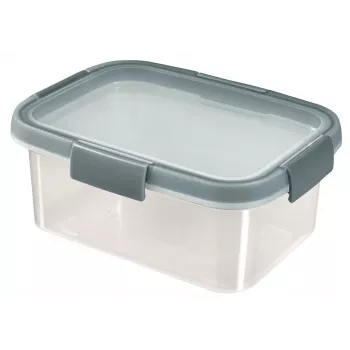 CURVER Smart Eco Fresh obdĺžniková úložná krabica 1,2L, transparentná so zeleným vekom, 100% recyklovaný plast