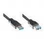 Good Connections USB 3.0 predlžovací kábel, Type-A konektor samec na Type-A konektor samica, čierny, 3 m 2711-S03