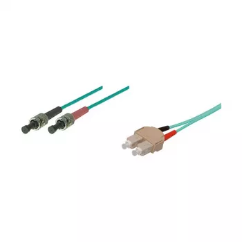 Good Connections SC/ST duplex OM3 multimódový optický patch kábel, 50/125µm, LSZH, 2 m, aqua