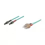 Good Connections SC/ST duplex OM3 multimódový optický patch kábel, 50/125µm, LSZH, 2 m, aqua