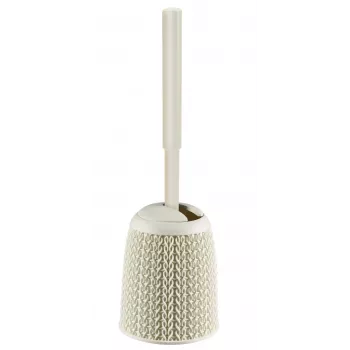 CURVER Knit toaletná kefa s držiakom, biela, Ø14x43 cm
