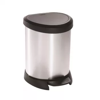CURVER pedálový odpadkový kôš Deco Bin 5L strieborná