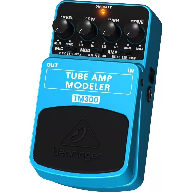 Behringer TM300 Tube Amp Modeler efektový pedál pre elektrickú gitaru, modrá/čierna