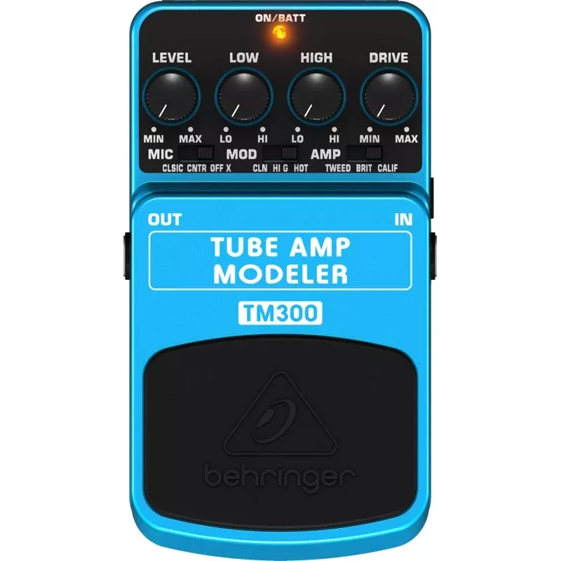 Behringer TM300 Tube Amp Modeler efektový pedál pre elektrickú gitaru, modrá/čierna