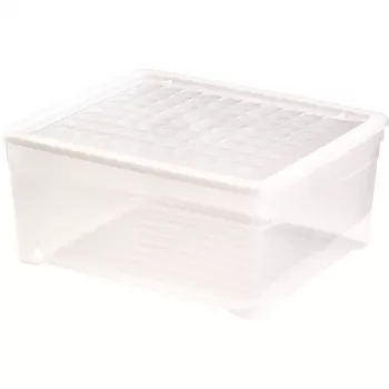 CURVER krabica s vekom textilná krabica 18,5L priehľadná | 39,6x34,3x17,3cm