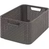 CURVER Style M úložná krabica 38,6x28,7x17 cm tmavosivá ratanový vzhľad 18L