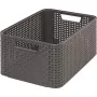 CURVER Style M úložná krabica 38,6x28,7x17 cm tmavosivá ratanový vzhľad 18L