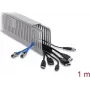 Delock káblový kanál 40 x 100 mm, dĺžka 1 m, sivý