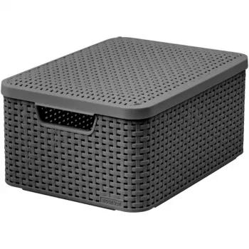 Curver Style M úložná krabica s vekom, 21,5L, tmavosivá, 39,3x29,3x18,7cm